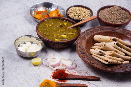 indian traditional palak paneer  photo