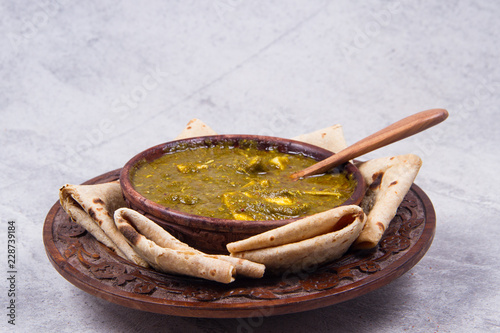 indian traditional palak paneer  photo