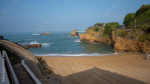 Cuadro en lienzo Plage du Port Vieux, Biarritz, France