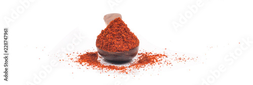 red chili powder isolated on white background 