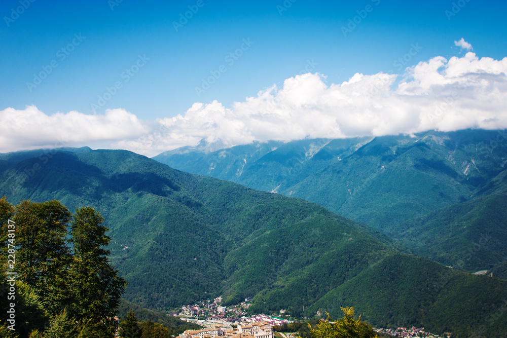 mountain valley in the Alpine mountain, landscape