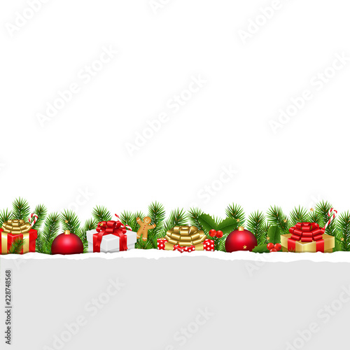 Christmas Border White Background
