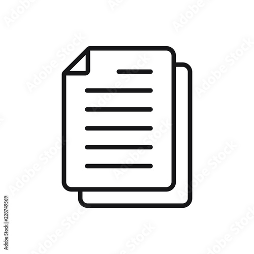 Document icon vector. Simple flat symbol © Maksim