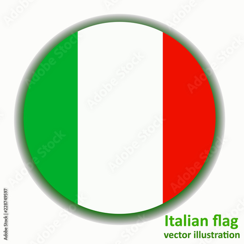 Button with flag of Italia. Vector. Free Download Button with flag of Italia. Vector. - GFXLoad