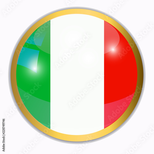 Free Download Button with flag of Italia. - GFXLoad