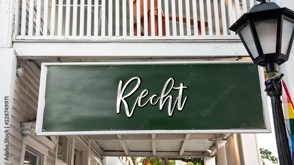 Obraz premium Schild 338 - Recht