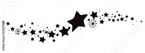 FRISE D'ÉTOILES noir plat