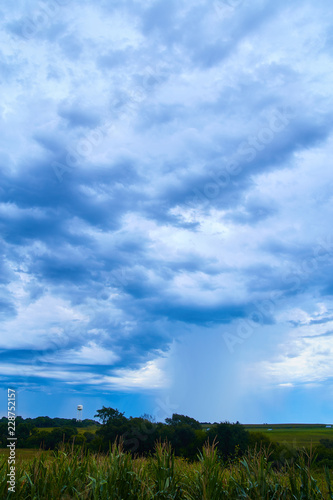 Dark Storm Clouds with Water Tower