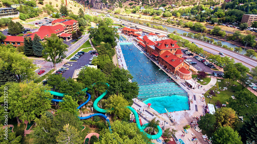 Aerial Hot Springs Glenwood Springs Worlds Largest Rocky Mountains photo