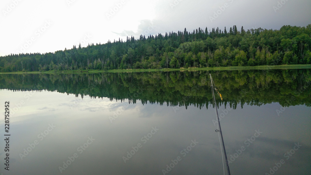 Schuman Lake, Alberta, Canada - Fisching tranquility