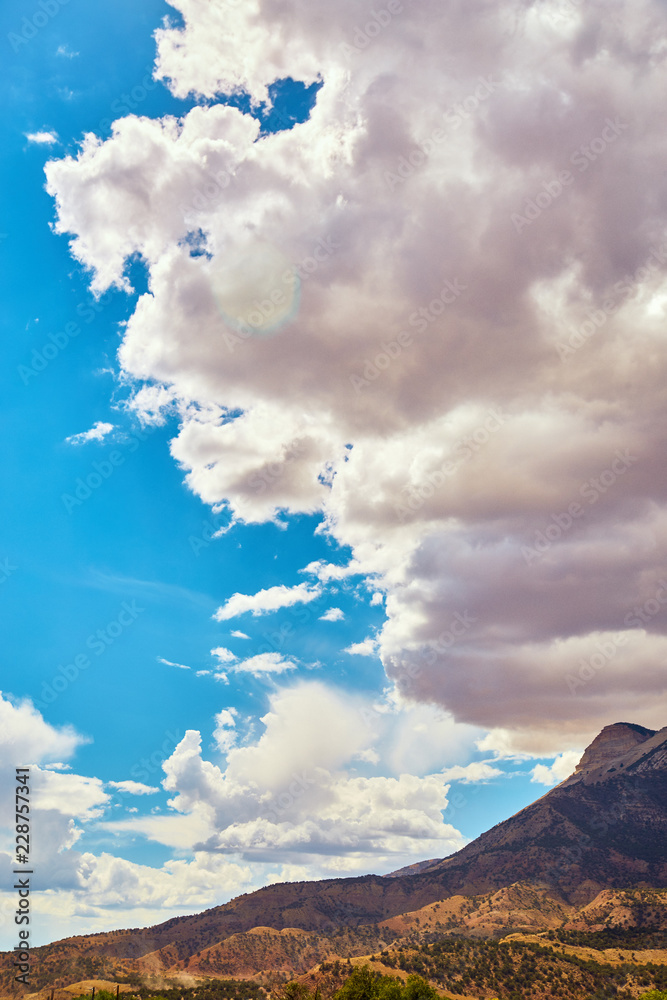 Rocky Mountains Landscape Big Clouds
