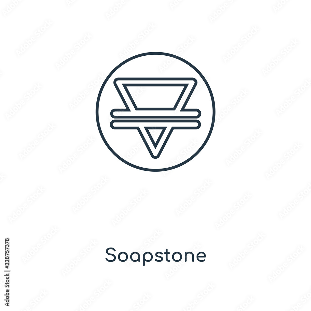 Soapstone concept line icon. Linear Soapstone concept outline symbol