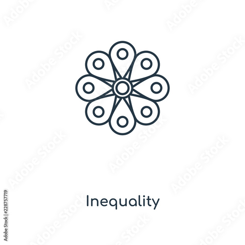 inequality icon vector