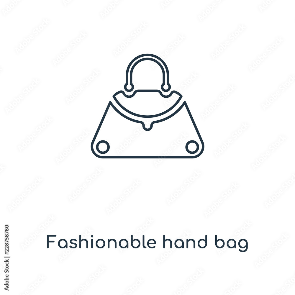 fashionable hand bag icon vector fashionable hand bag icon vector