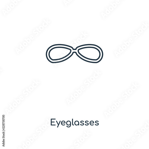 eyeglasses icon vector