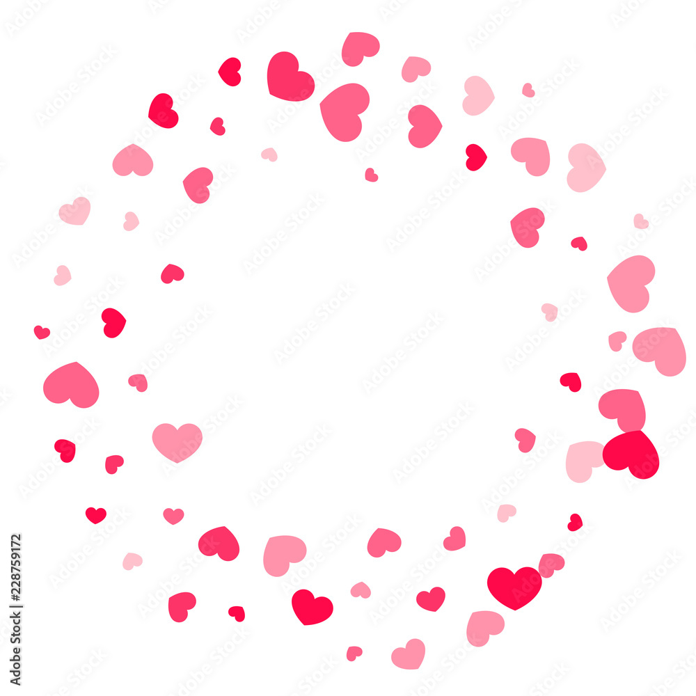 Heart confetti background.