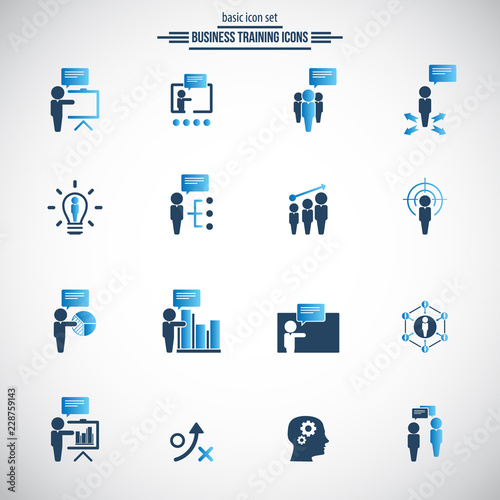 Simple Business Training, Presentation Icons
