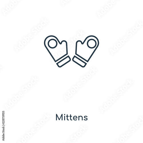 mittens icon vector