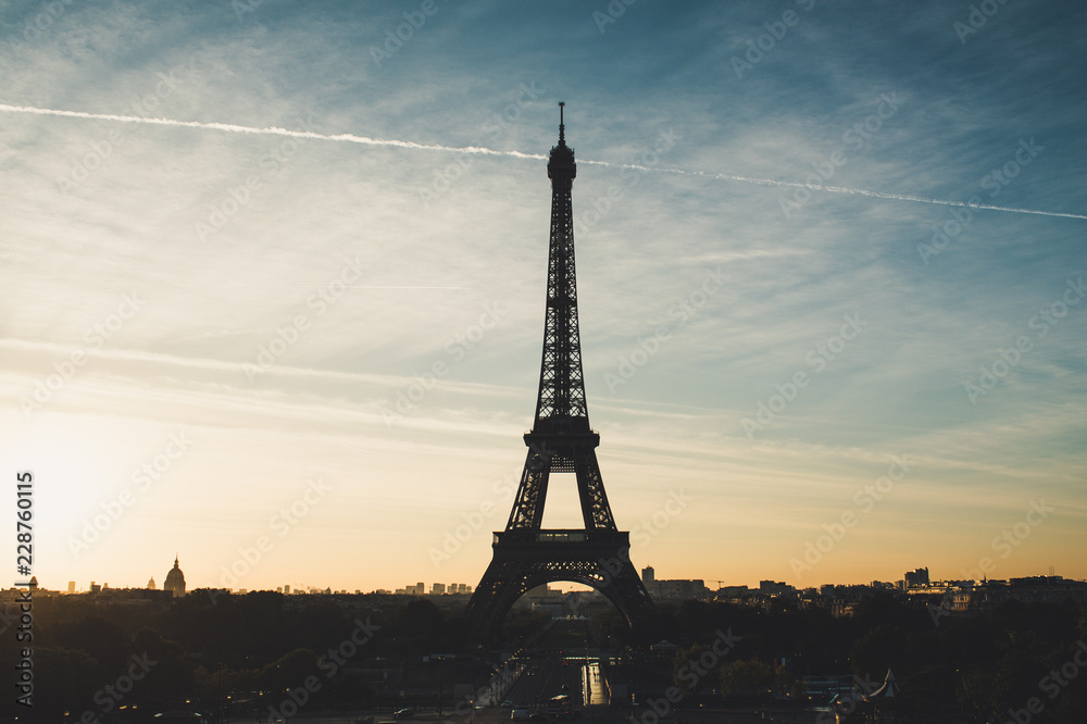 Naklejka premium Wieża Eiffla, Paryż, Francja