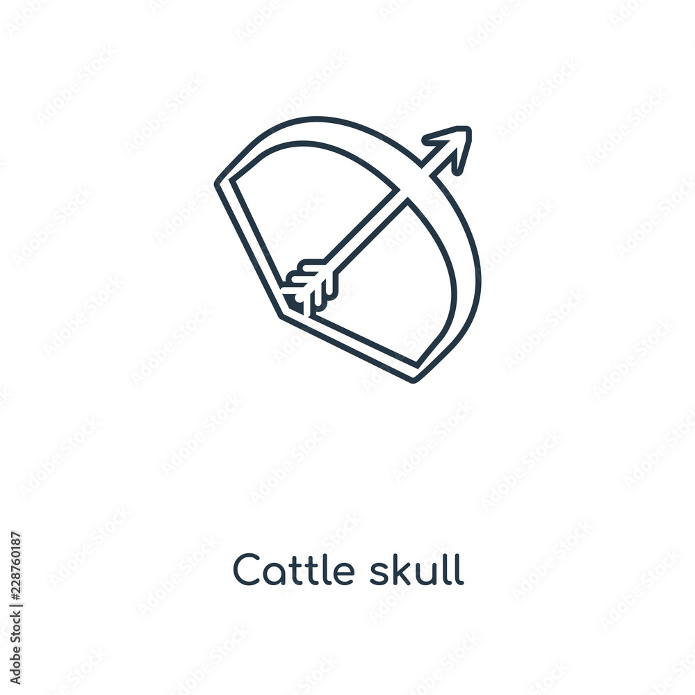 cattle skull icon vector cattle skull icon vector