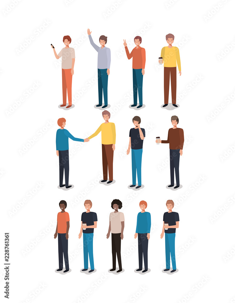 group of men friends characters group of men friends characters