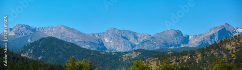 Rocky Mountains fields panorama