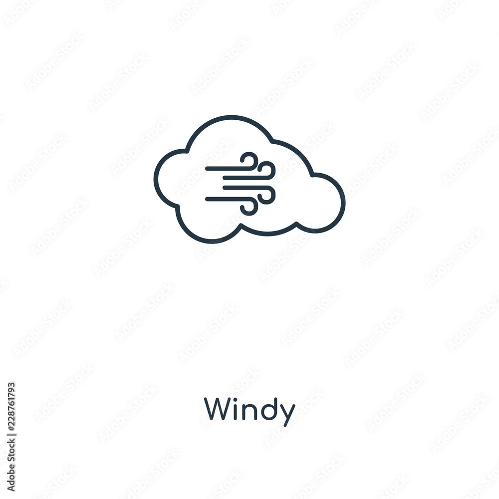windy icon vector windy icon vector