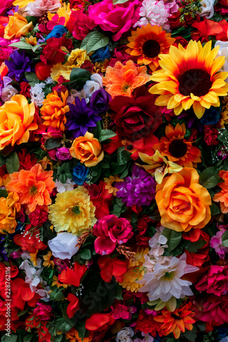 Fototapeta Naklejka Na Ścianę i Meble -  Traditional Mexican flowers used for day of the dead altars