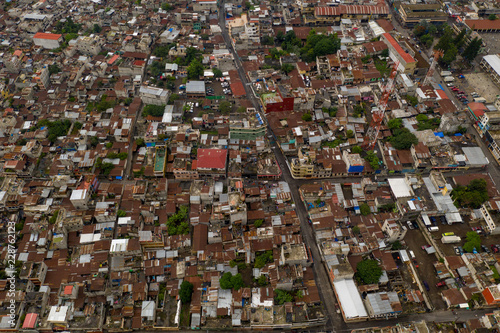 Aerial overhead of Santiago Atitlan, Guatemala