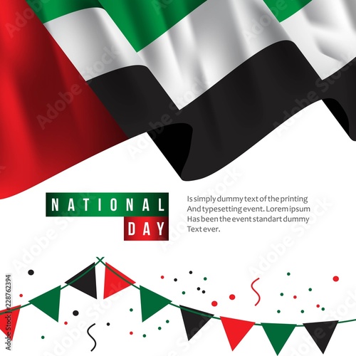 UAE National Day Vector Template Design Illustration