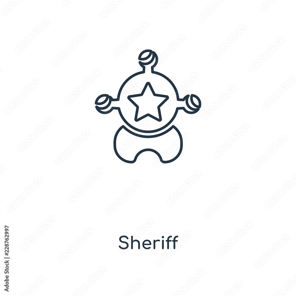 Obraz premium sheriff icon vector