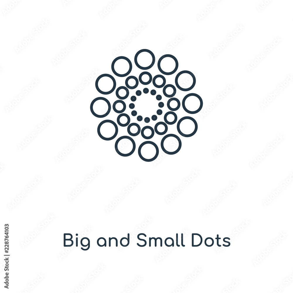 big and small dots icon vector big and small dots icon vector
