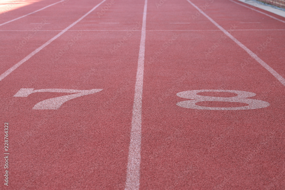 Track and Field Race Course Lanes