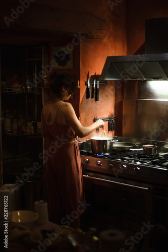 Woman Cooking