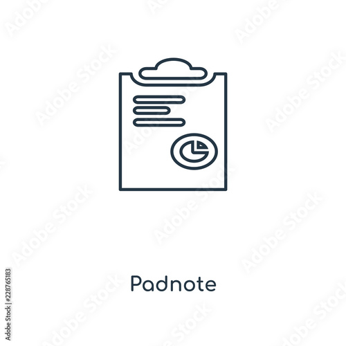 padnote icon vector photo