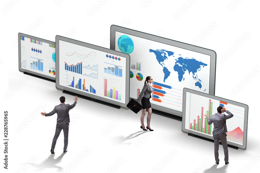 Concept of business charts and finance visualisation Concept of business charts and finance visualisation