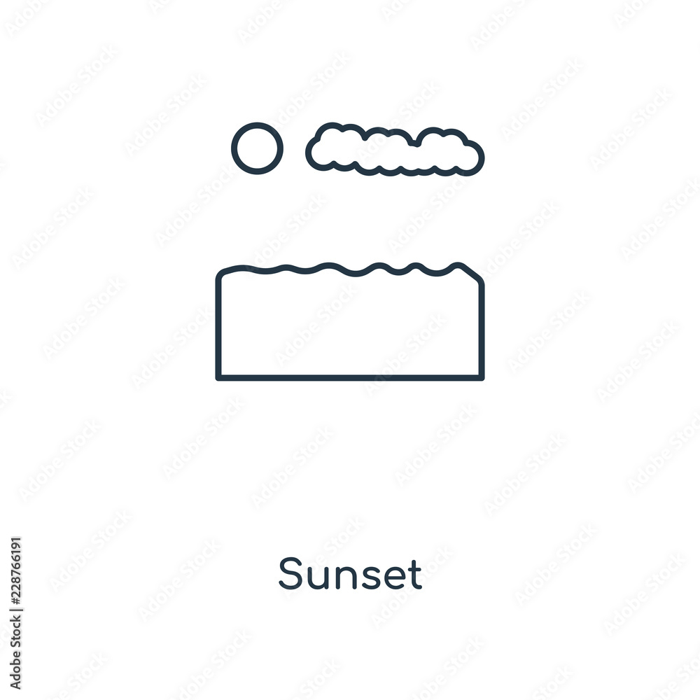 sunset icon vector sunset icon vector