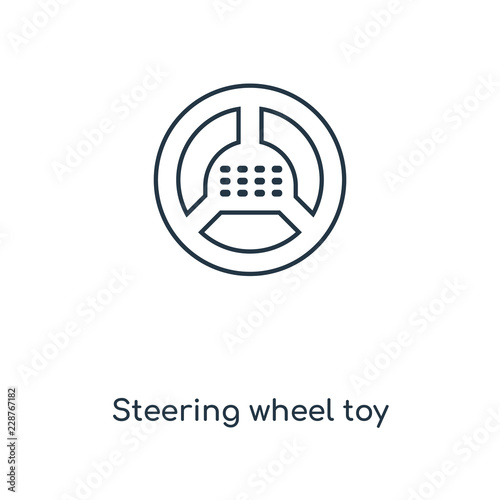 steering wheel toy icon vector