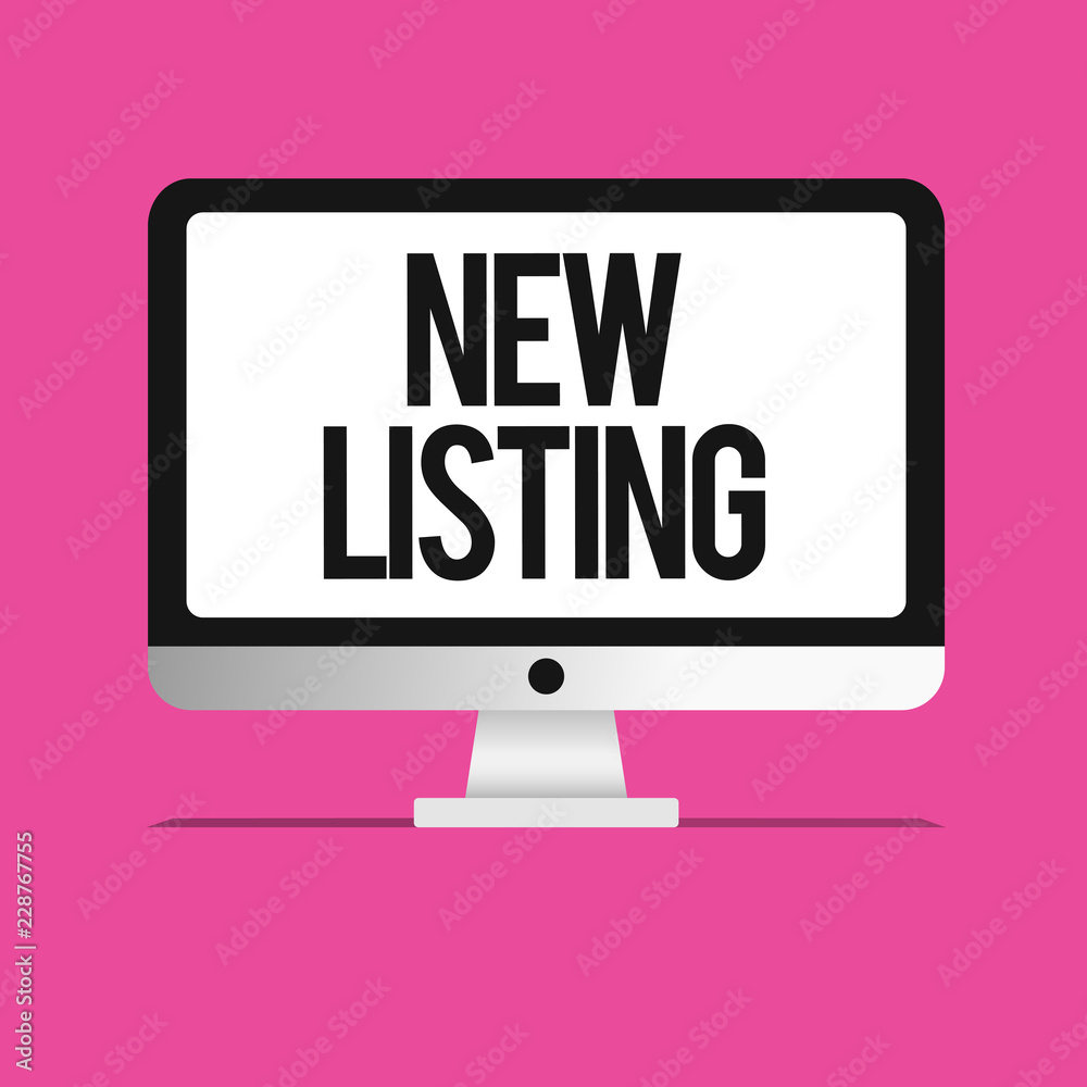 Conceptual hand writing showing New Listing. Business photo text Renew plans goals showing involved resolutions objectives. Conceptual hand writing showing New Listing. Business photo text Renew plans goals showing involved resolutions objectives.