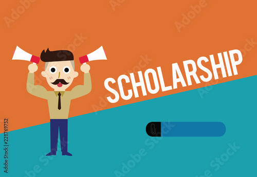 Text sign showing Scholarship. Conceptual photo Grant or Payment made to support education Academic Study. photo