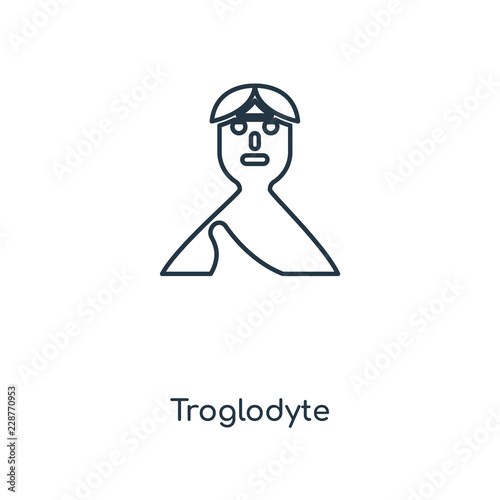troglodyte icon vector