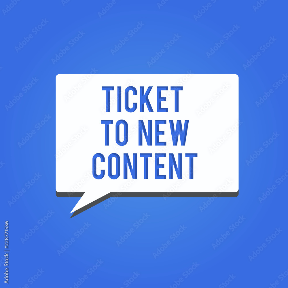 Word writing text Ticket To New Content. Business concept for Keeping good health while flying or travelling. Word writing text Ticket To New Content. Business concept for Keeping good health while flying or travelling.