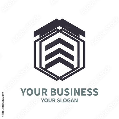 prestigious abstract company logo