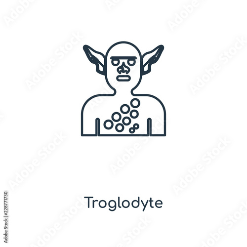 troglodyte icon vector