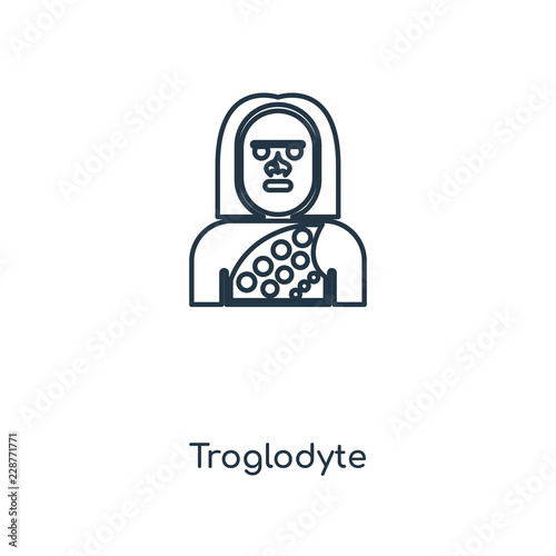 troglodyte icon vector