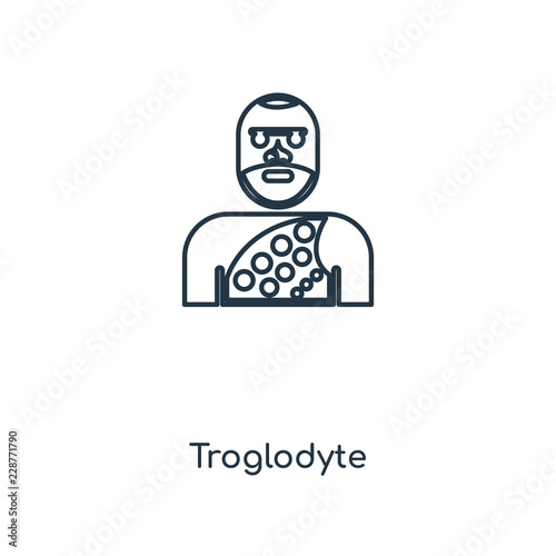 troglodyte icon vector