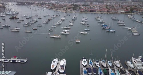 A flight over a Southern California harbour. photo