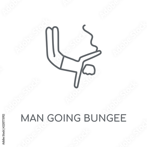 man going bungee jumping icon