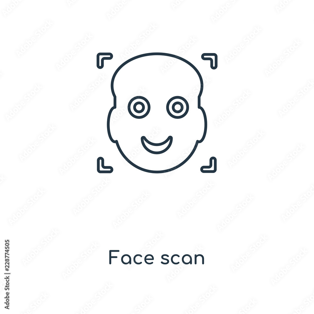 face scan icon vector