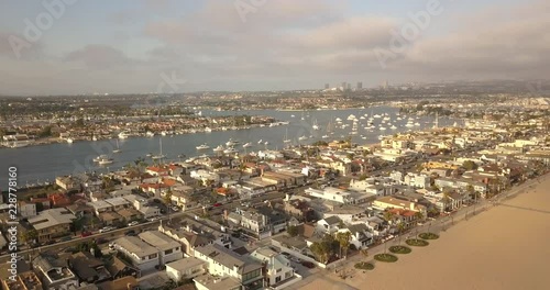 A flight over a Southern California harbour. photo